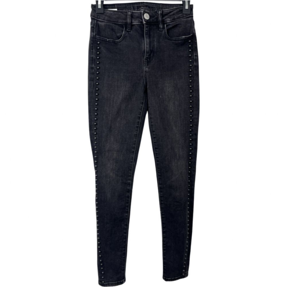 American Eagle Studded Trim Hi-Rise black Jegging Size 2